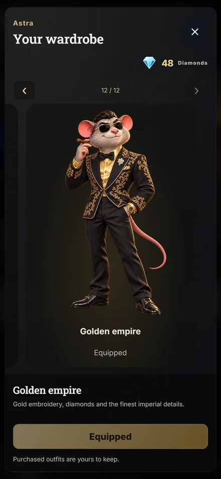 Choose your outfit — English pre-release gameplay from Cashflow Rats